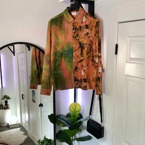 ASOS Design Relaxed Fit Splice Print Shirt